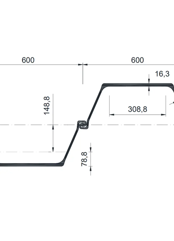 Palplanche métallique TKL 628 