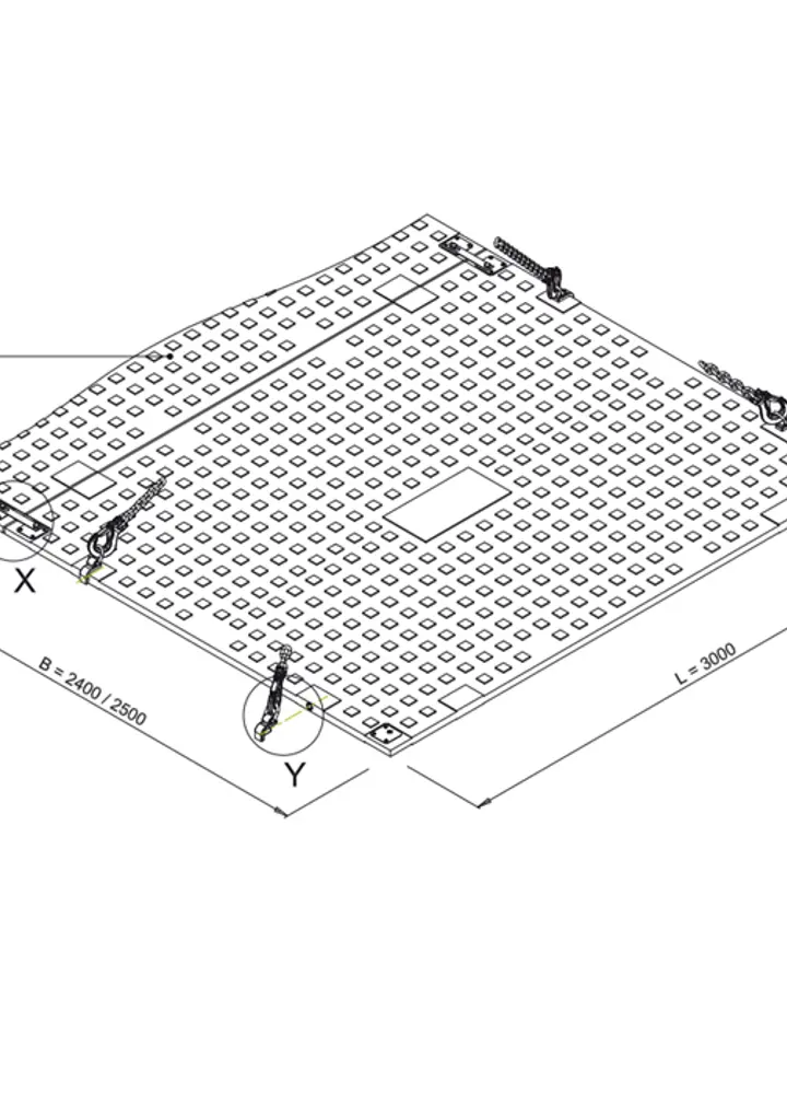 Kunststoffbaustraße L=3,00 m x B=2,50 m tk 