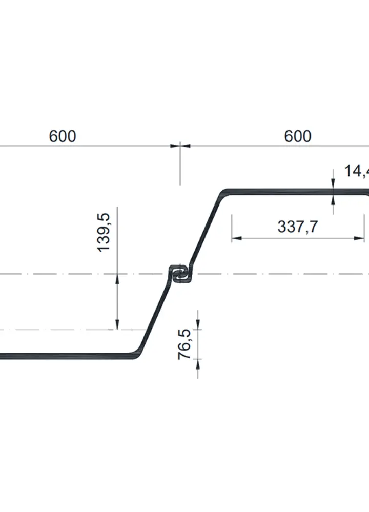 Stahlspundwand VL 606AN Einzelbohle | 6,00 m | S270