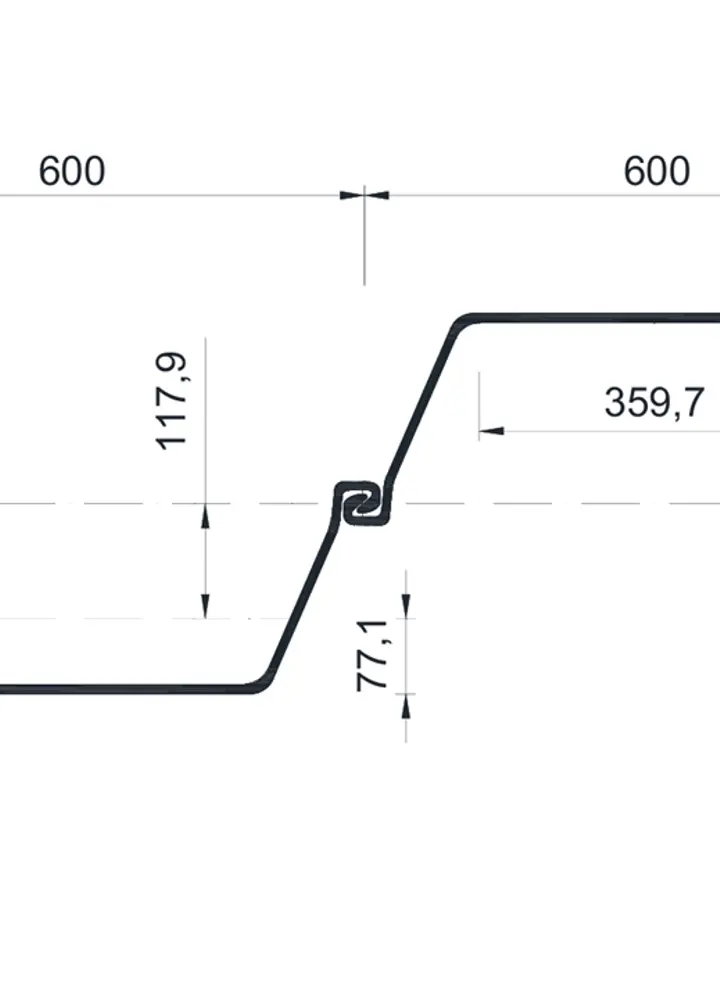 Palplanche métallique TKL 604 
