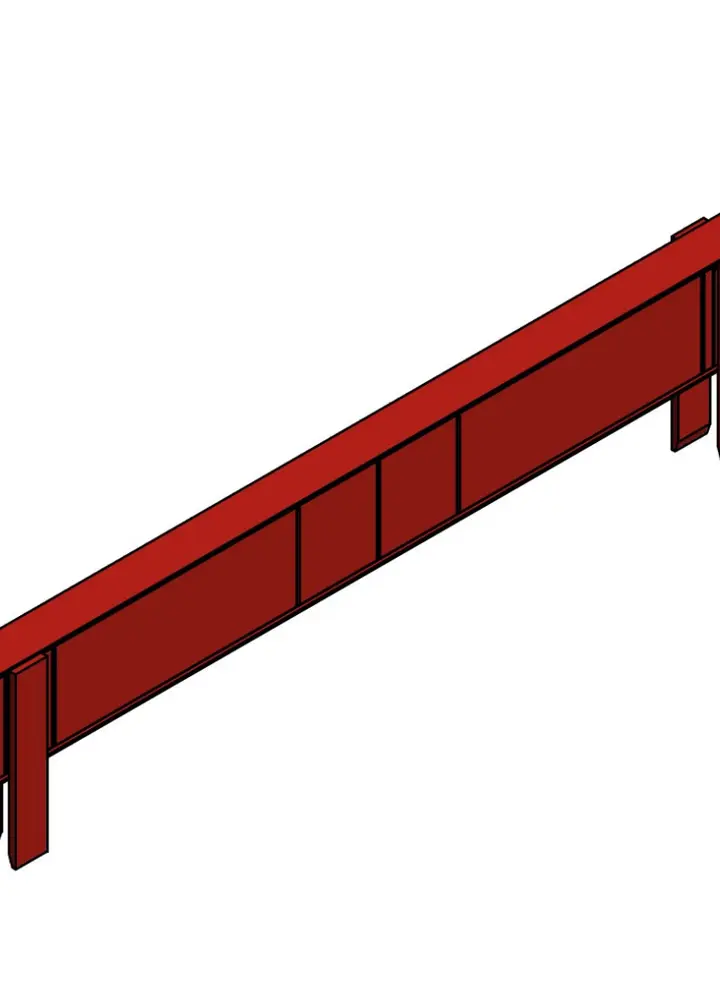 Poutre de pression L=3,60 m (L=125 mm) (Caisson/GLS) 