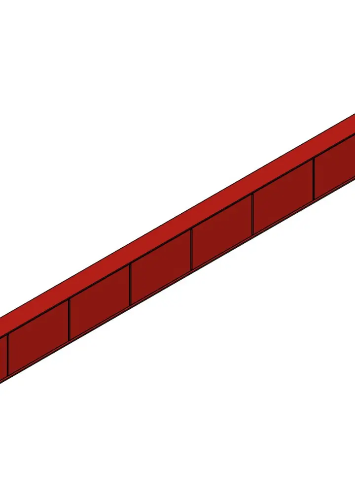Poutre de pression L=4,60 m (L=155 mm) (Caisson/GLS) 