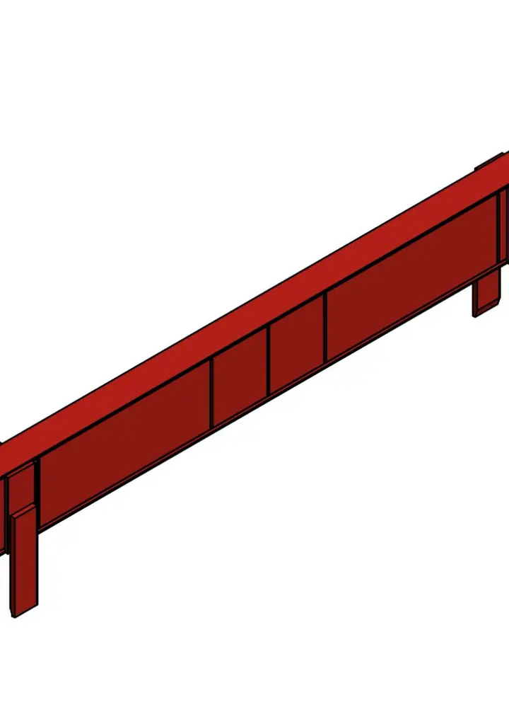 Poutre de pression L=3,60 m (L=155 mm) (Caisson/GLS) 