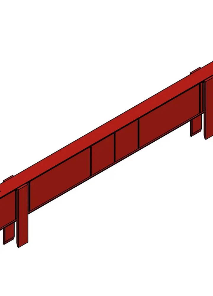 Poutre de pression L=2,80 m (L=125 mm) (Caisson/GLS) 