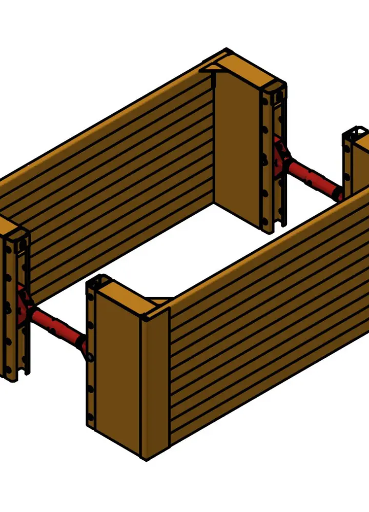 KRINGS KS 60 Eck L=2,00 m x H=1,30 m (SP 98x700) Aufsatzbox 
