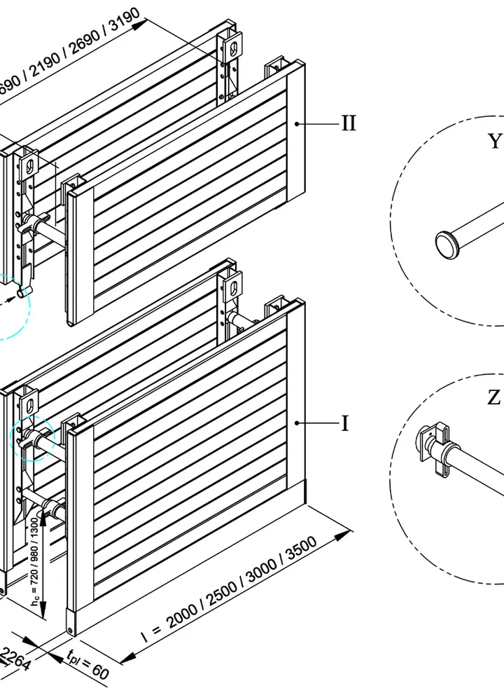 KRINGS KVL l=2.00 m x h=1.50 m (SP 70x1470) base box 
