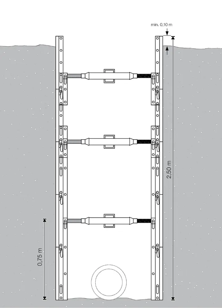 terra - aluminium box l=0.91 m x h=2.50 m (Gi-A 129–218 cm) 