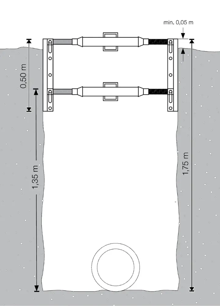 terra - aluminium box l=1.55 m x h=0.50 m (Gi-A 60–81 cm) 