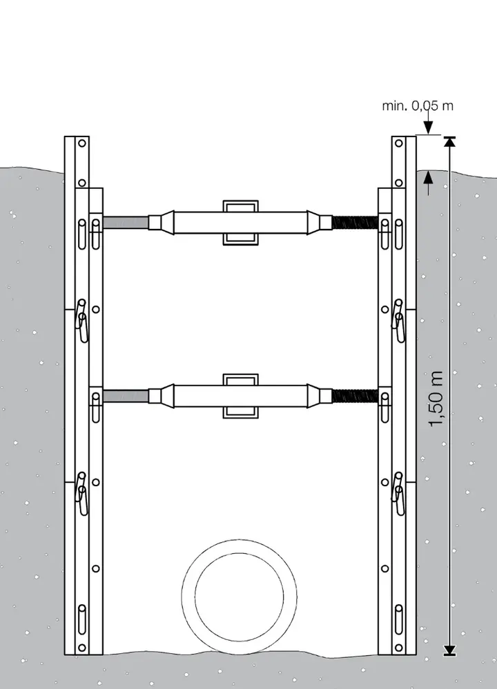 terra - aluminium box l=2.00 m x h=1.50 m (Gi-A 80–121 cm) 