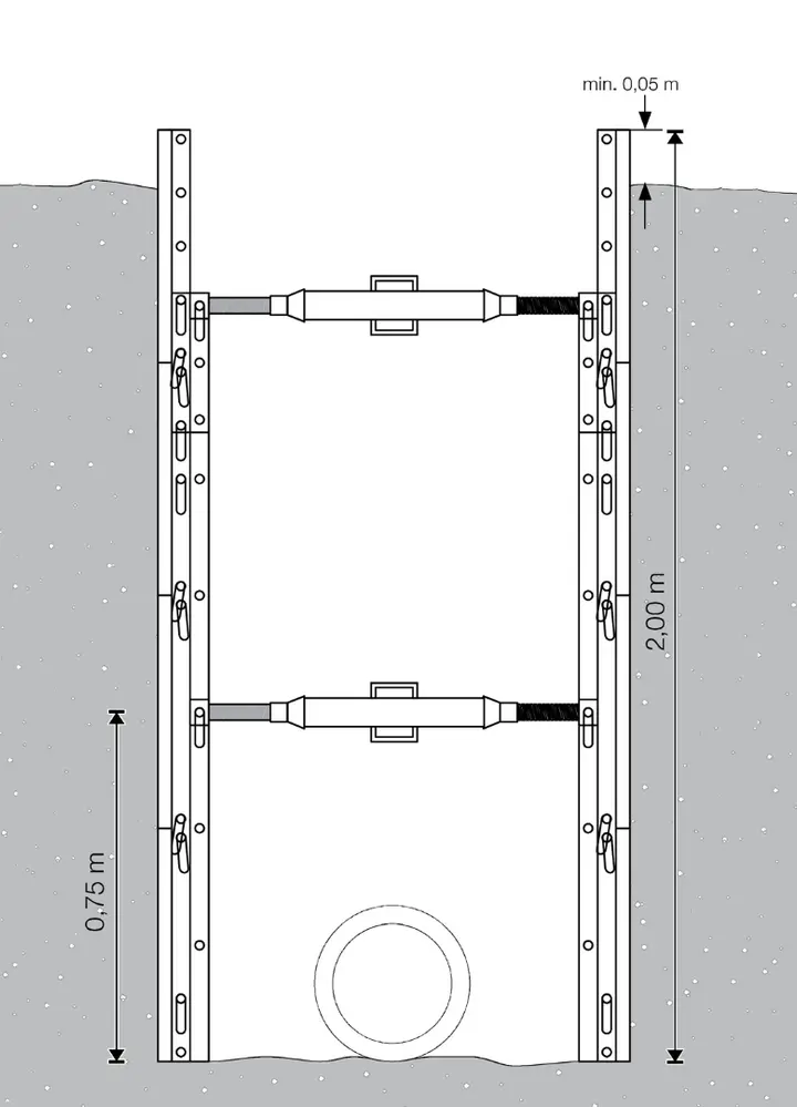 terra - aluminium box l=3.00 m x h=2.00 m (Gi-A 60–81 cm) 