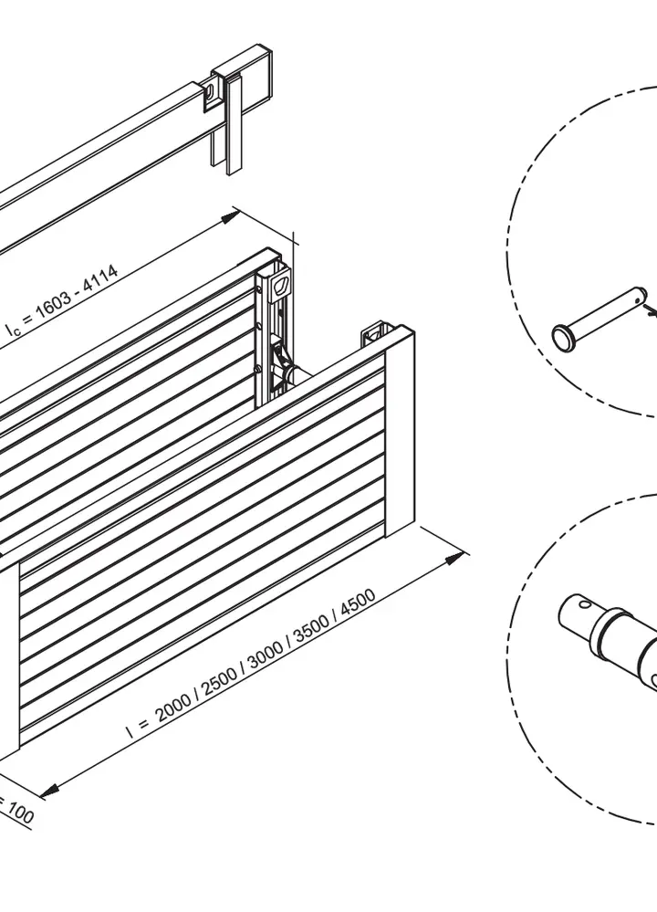 KRINGS KS 100 l=2,50 m x h=1,30 m (SP 98x700) caisson réh. 