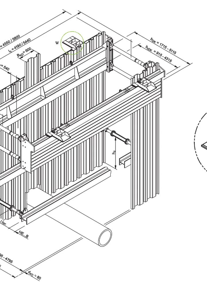 KRINGS DKU l=4.55 m x h=1.10 m (SP 98x817) (KD VI/8) 