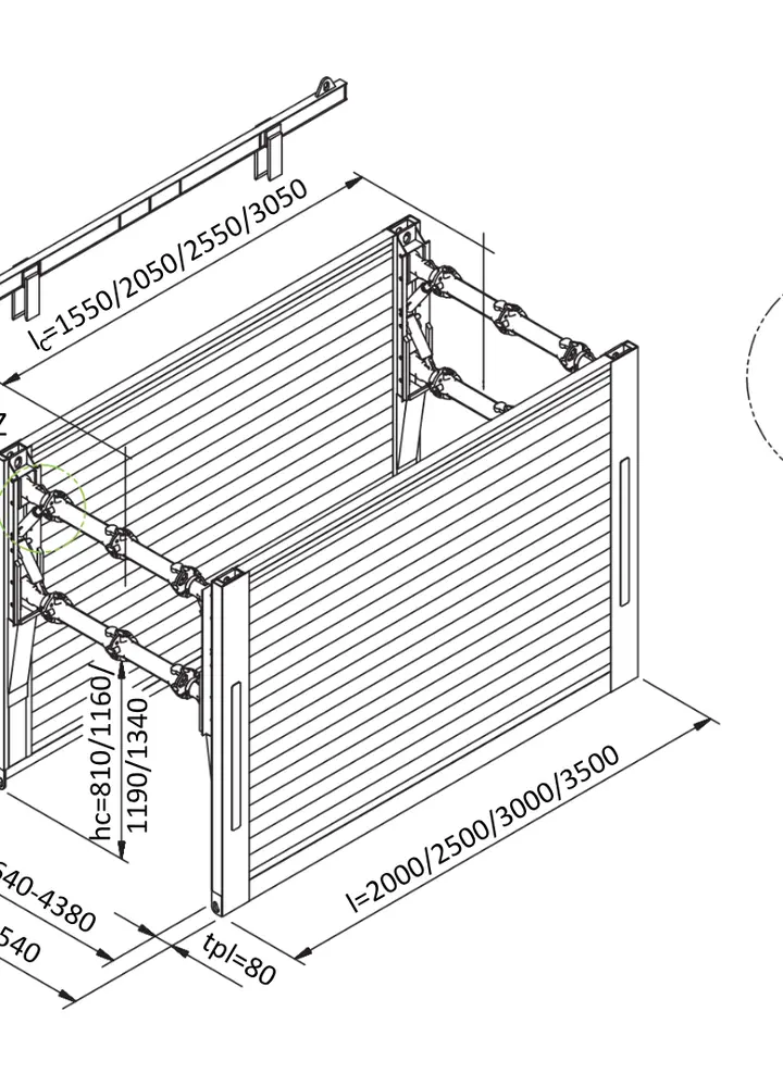 E+S LBR L=2,00 m x H=1,60 m Grundbox 