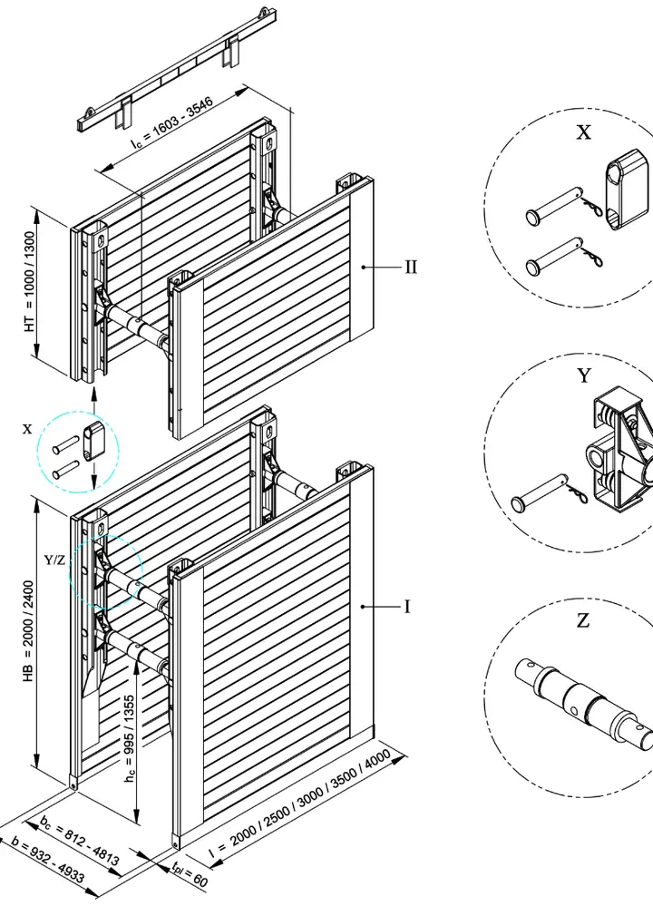 KRINGS KS 60 L=3,00 m x H=2,00 m (SP 98x550) Grundbox 